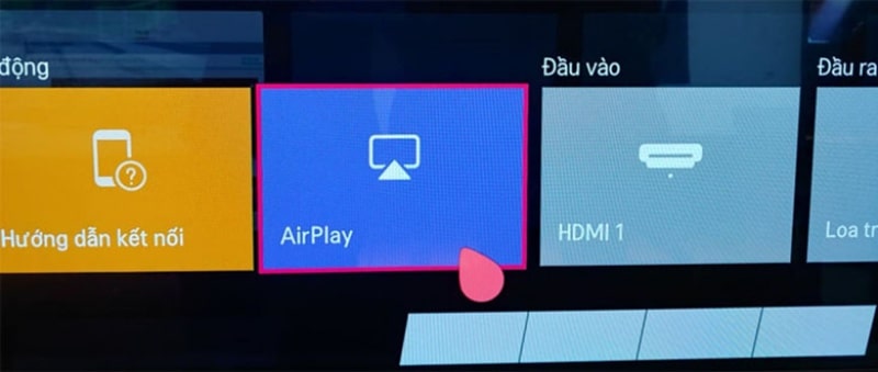 Chọn mục Airplay